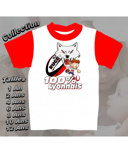 Tee-Shirt Enfant Rugby 100% Lyonnais