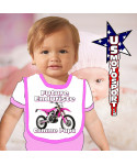 Bavoir bébé Moto Enduro Girl