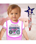 Bavoir Moto Enduro Girl