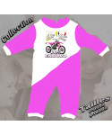 Grenouillere bébé moto enduro Rose