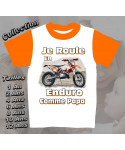 Tee-Shirt enfant moto enduro Orange