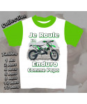 Tee-Shirt enfant moto enduro Vert