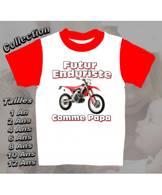 Tee-Shirt enfant moto enduro imprimé Honda