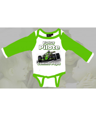 Body bebe vert Formule 1