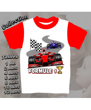 Tee-Shirt enfant Formule 1 Rouge