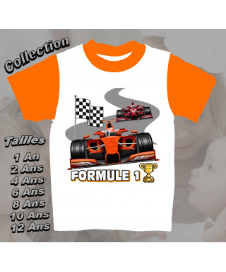 Tee-Shirt enfant Formule 1 Orange