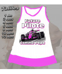 Robe enfant Formule 1future pilote rose