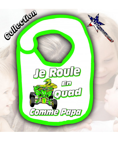 Bavoir Bebe Quad imprimé Kawa