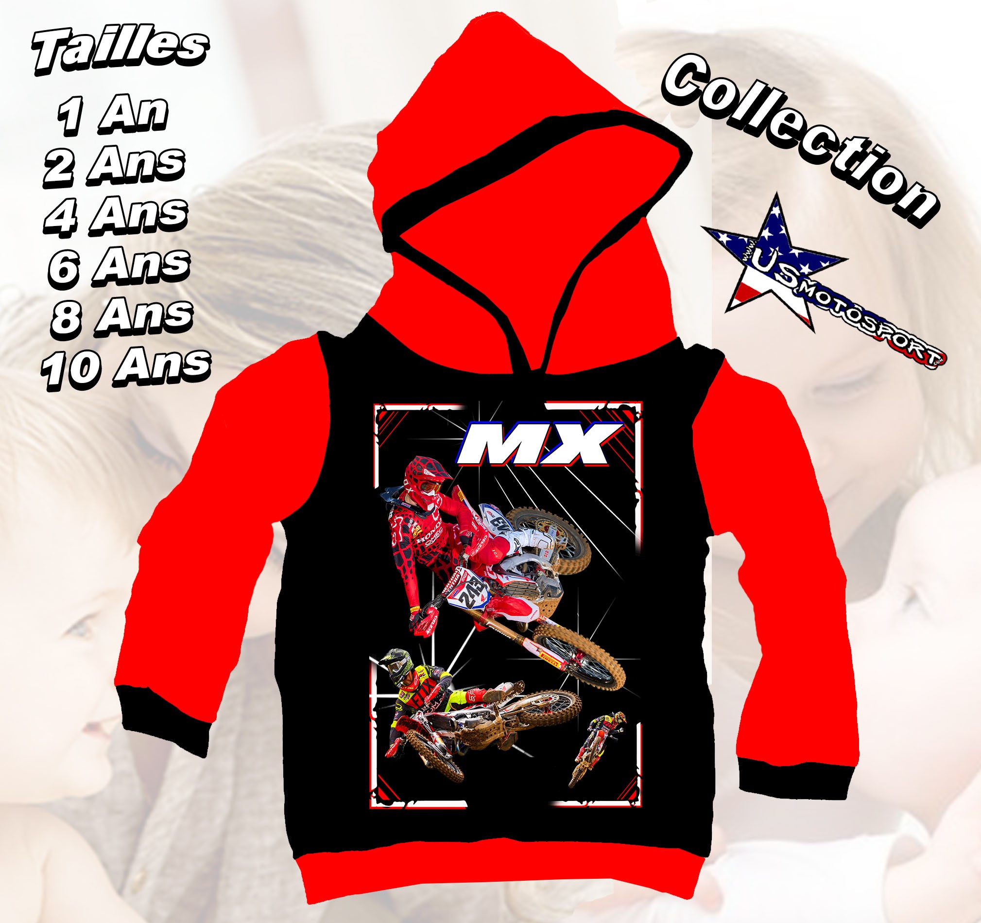 sweat enfant motocross honda