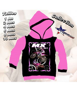 sweat enfant motocross girl