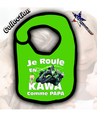 Bavoir imprimé Kawasaki