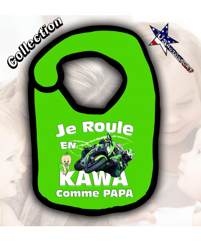 Bavoir imprimé Kawasaki