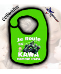 Bavoir bebe Moto imprimé Kawasaki