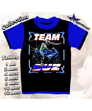 Tee-Shirt enfant moto route imprimé suzuki