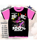 Tee-Shirt enfant moto route imprimé girl