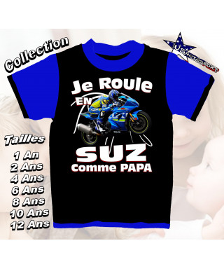 Tee-Shirt enfant moto  imprimé suzuki