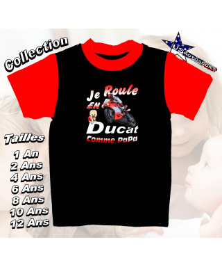 Tee-Shirt enfant moto  imprimé ducati