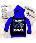 Sweat enfant moto route imprimé yamaha