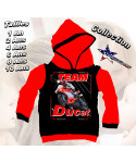 Sweat enfant moto route imprimé ducati