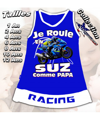 Robe enfant moto route imprimée suzuki