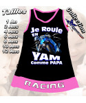 Robe enfant moto route imprimée yamaha