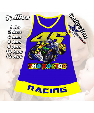 Robe enfant moto route imprimée valentino rossi