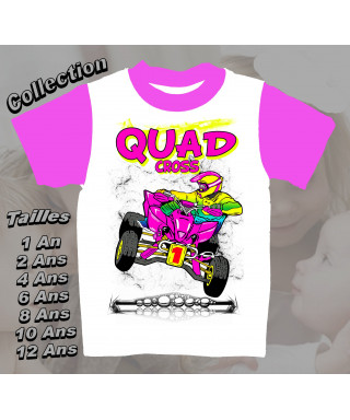 Tee-Shirt enfant Quad cross imprimé girl