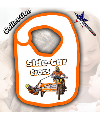 Bavoir Bébé side-car Cross orange