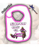 Bavoir Bébé side-car Cross girl rose