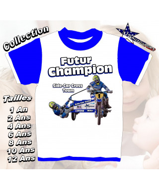 Tee-Shirt enfant Side-Car bleu