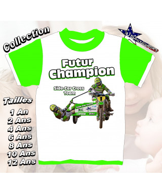 Tee-Shirt enfant Side-Car cross vert