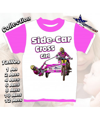 Tee-Shirt enfant Side-Car girl rose