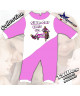 Grenouillere bébé side-car cross rose