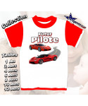 Tee-Shirt enfant voiture imprimé ferrari rouge