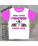 tee-shirt enfant sapeurs pompiers girl