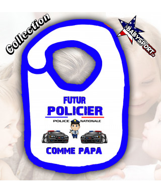 Bavoir Bébé  futur Policier