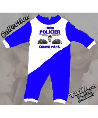 Grenouillere bebe futur Policier