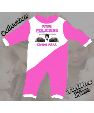 Grenouillere bebe future Policiere