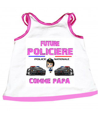 Debardeur enfant future policiére girl