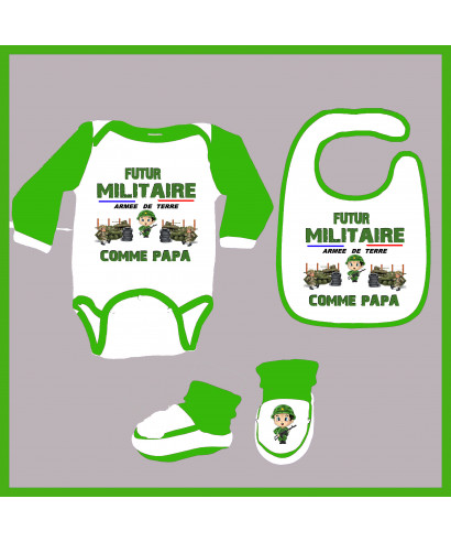 Coffret bebe armée de terre futur militaire