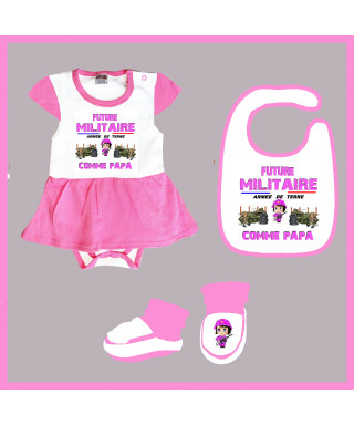 Coffret bebe armée de terre future militaire girl