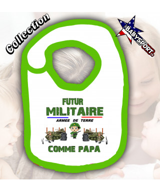 Bavoir bebe armée de terre futur militaire