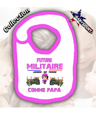 Bavoir bebe armée de terre future militaire