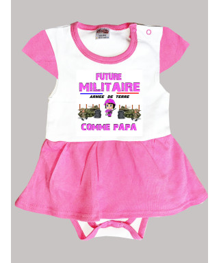 Body bebe armée de terre future militaire Girl