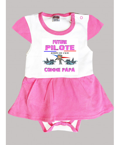 Body robe bebe armée de terre future militaire Girl