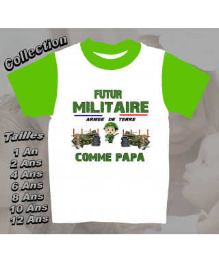 tee-shirt enfant armée de terre futur militaire