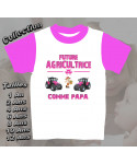 Tee shirt  bebe future agricultrice imprimé massey Ferguson