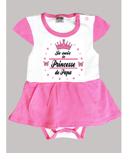 Body Robe bébé humour rose je suis la princesse de papa