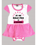 Body Robe bébé humour rose je ne rale pas, je m'exprime !