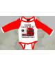 Body bebe camion imprimé scania rouge